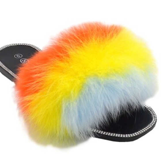 Jelly fur slipper with ringstone ds30 - Picture 1 of 4